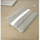 SILVER wool felt sleeve for your 11'' Macbook AIR